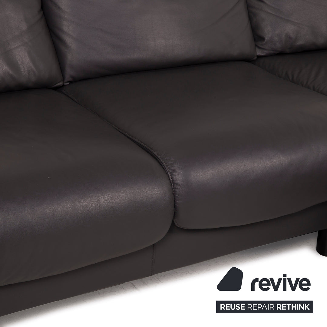 Stressless E300 Leder Sofa Ecksofa Grau