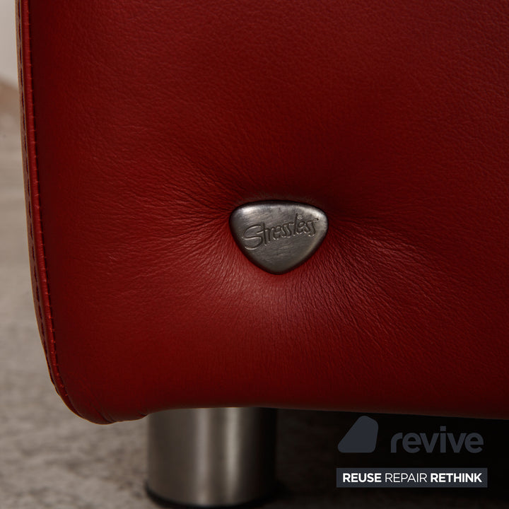 Stressless E600 Leather Sofa Red Two seater couch