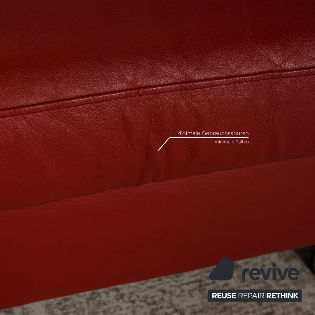 Stressless E600 Leather Sofa Red Two seater couch