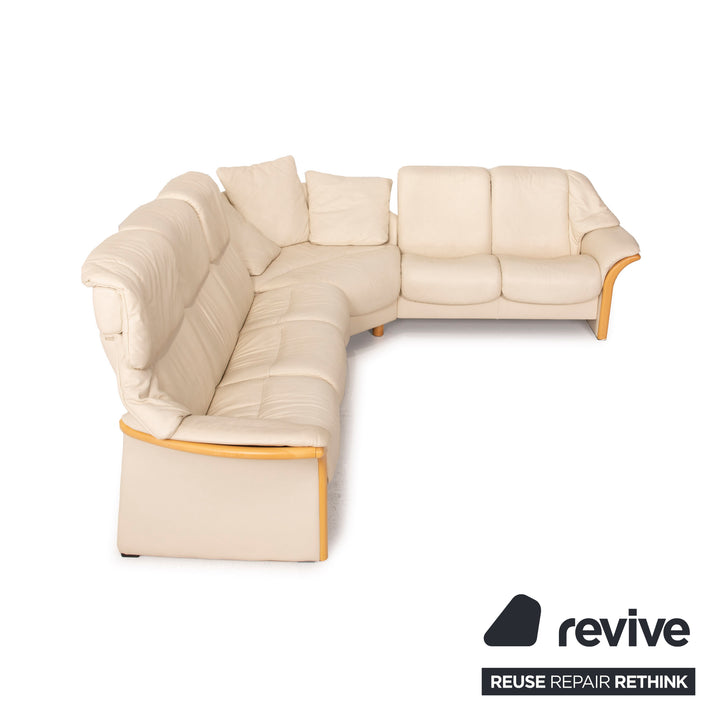 Stressless Eldorado Leather Cream Corner Sofa