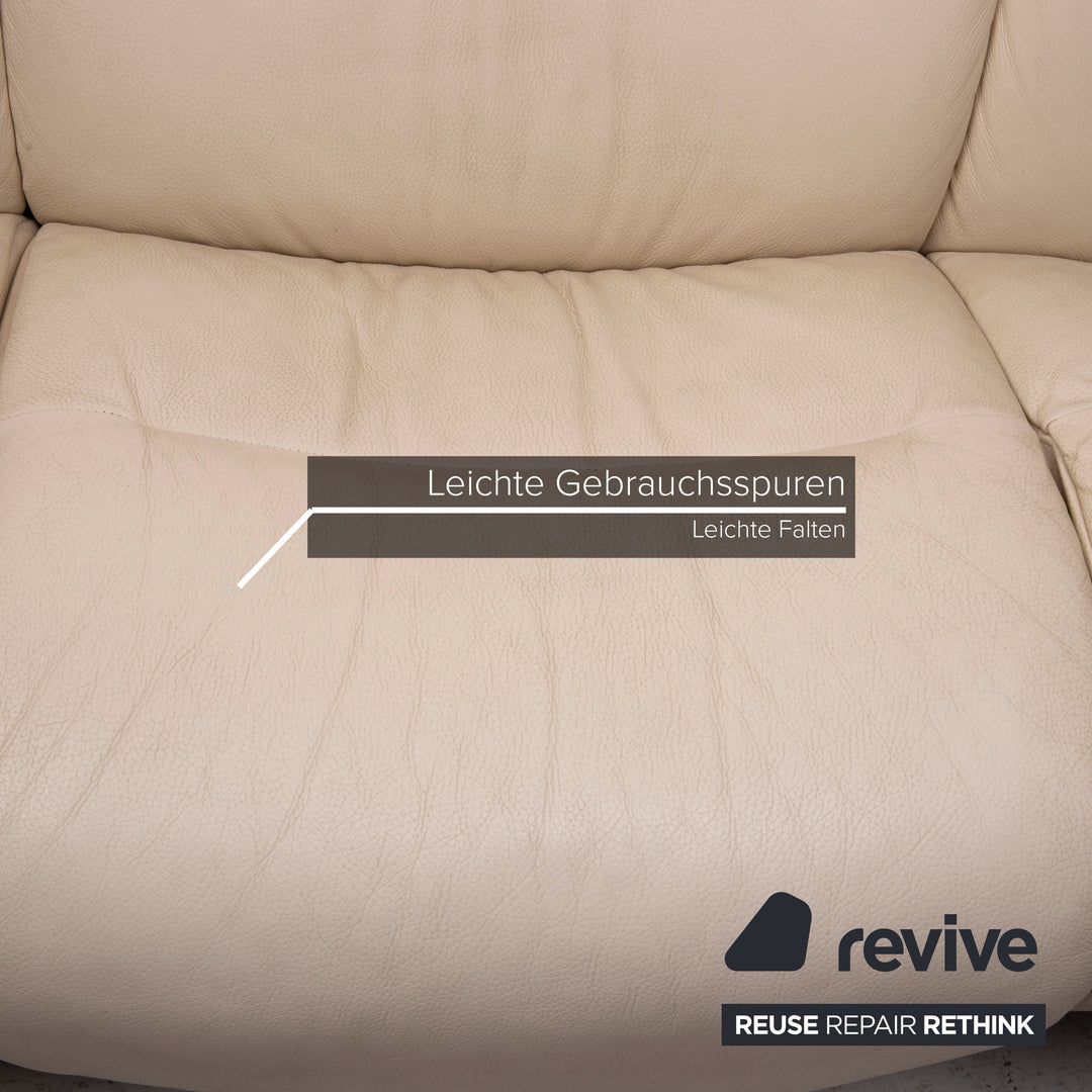 Stressless Eldorado Leather Cream Corner Sofa
