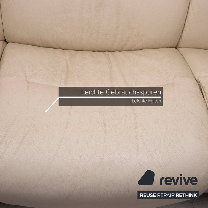 Stressless Eldorado Leather Cream Corner Sofa