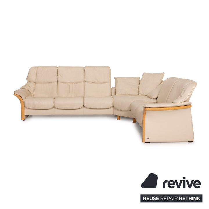 Stressless Eldorado Leather Cream Corner Sofa