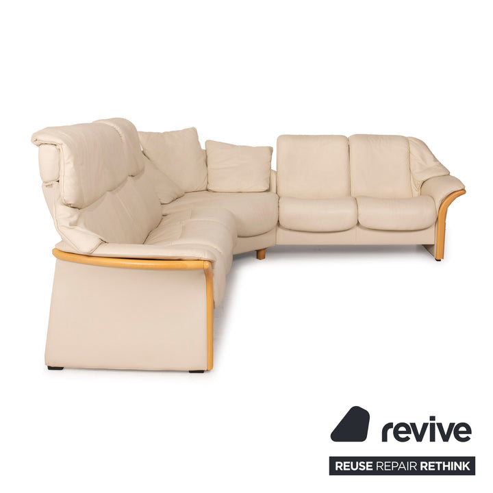 Stressless Eldorado Leather Cream Corner Sofa