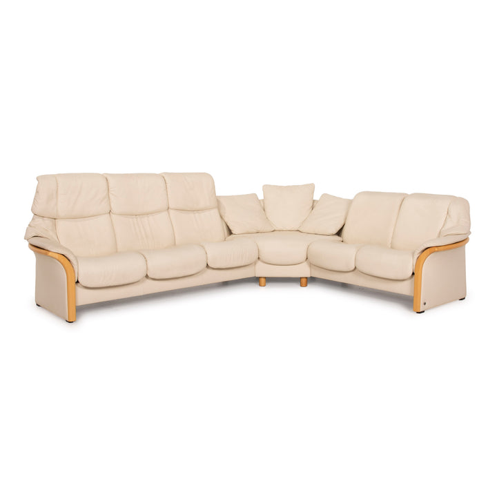 Stressless Eldorado Leather Cream Corner Sofa