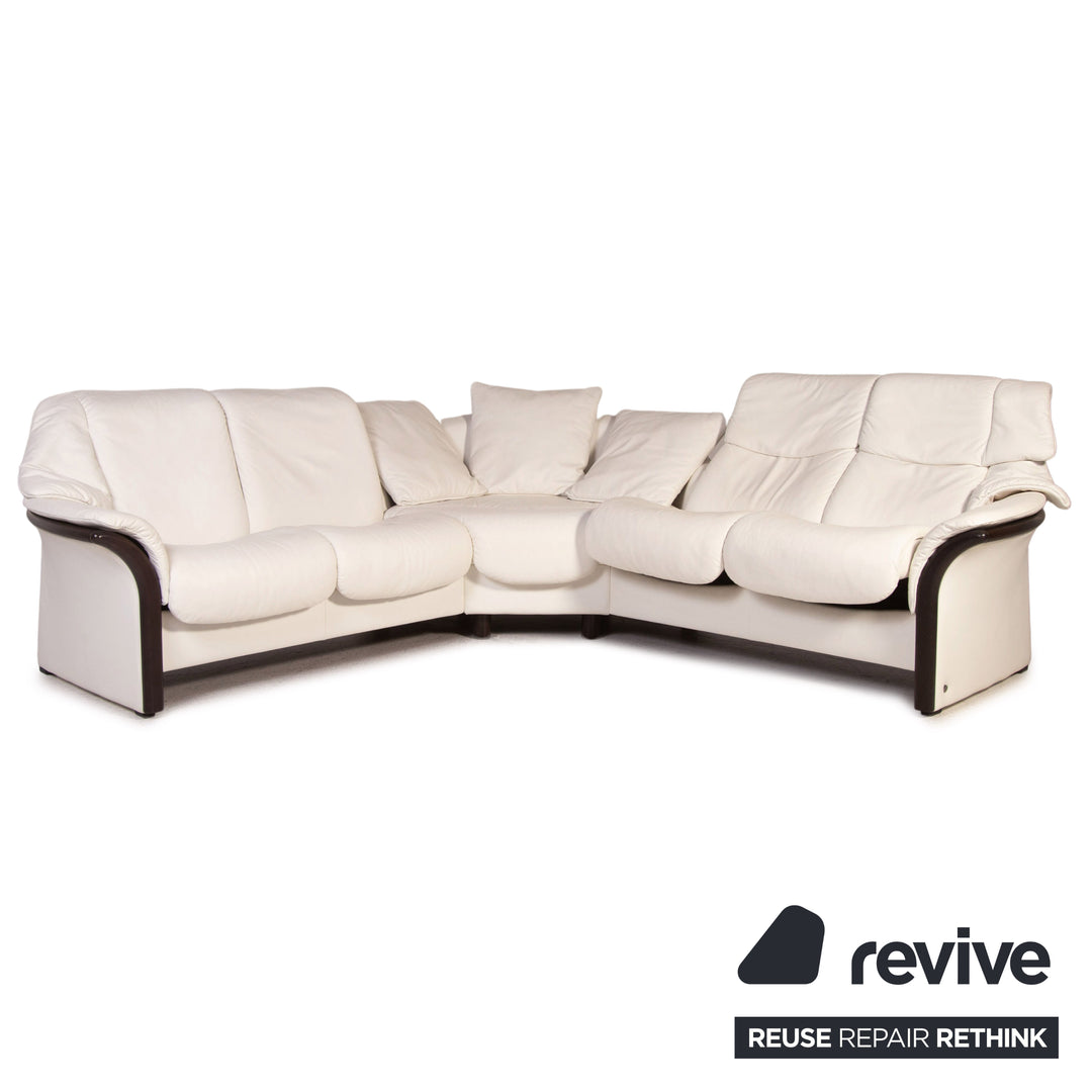 Stressless Eldorado Leder Ecksofa Weiß Relaxfunktion Sofa Couch