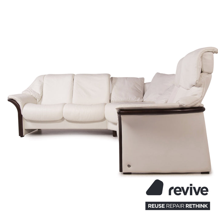 Stressless Eldorado Leder Ecksofa Weiß Relaxfunktion Sofa Couch
