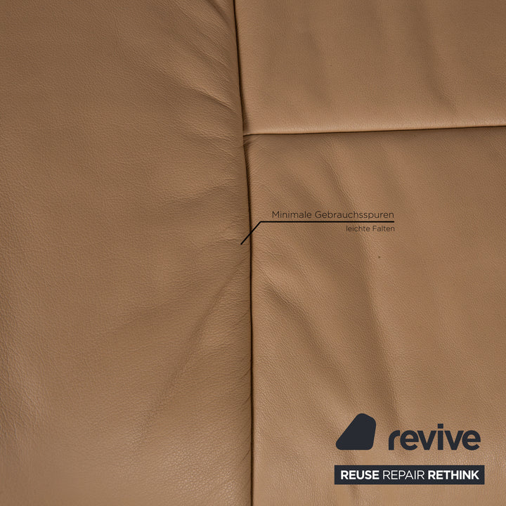 Stressless Eldorado Leather Stool Beige