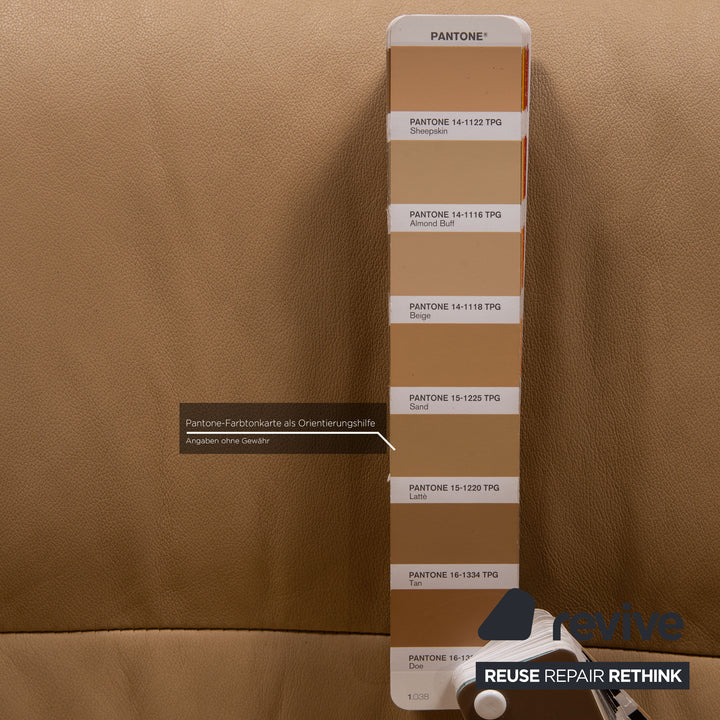 Stressless Eldorado Leather Stool Beige