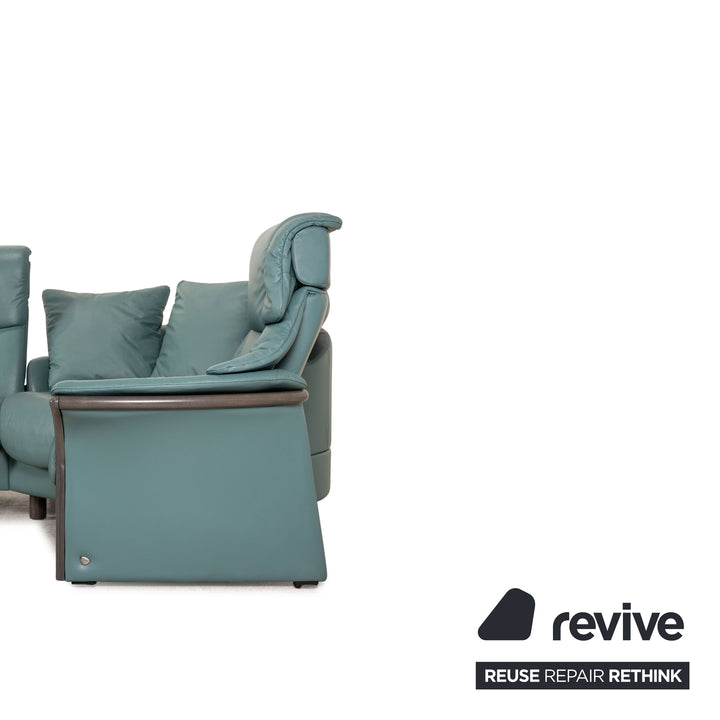 Stressless Eldorado Leder Sofa Grün Ecksofa Couch
