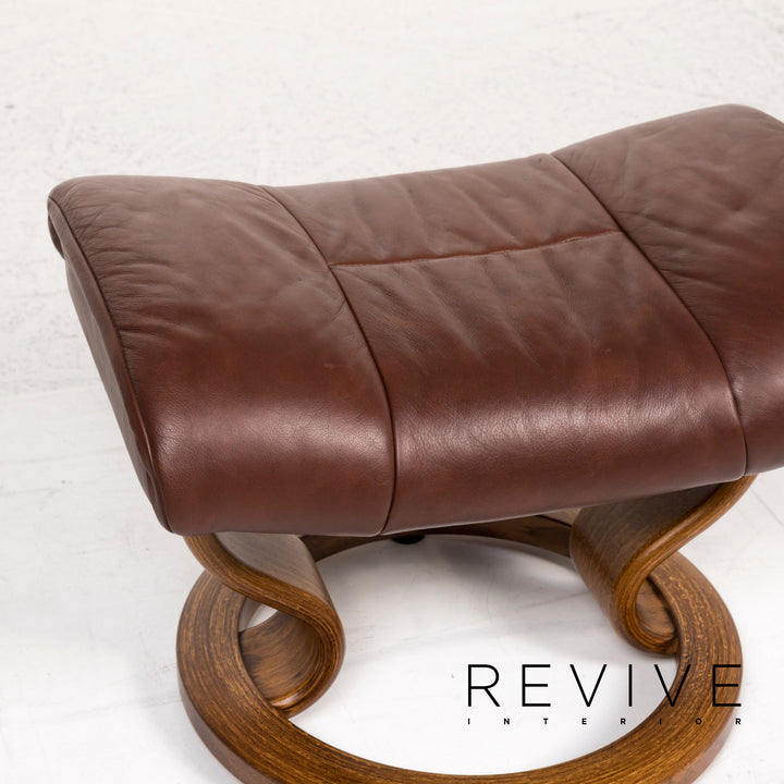 Stressless Kensington Leather Armchair incl. Footstool Brown #12718