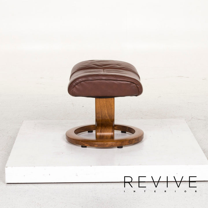 Stressless Kensington Leather Armchair incl. Footstool Brown #12718