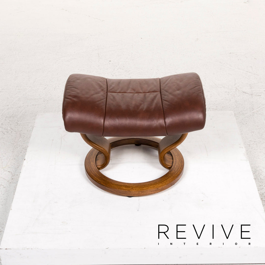 Stressless Kensington Leather Armchair incl. Footstool Brown #12718
