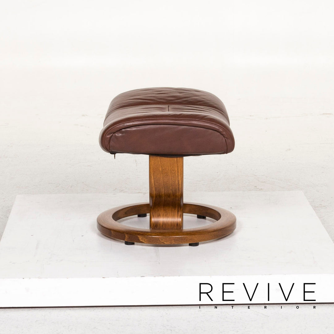 Stressless Kensington Leather Armchair incl. Footstool Brown #12718