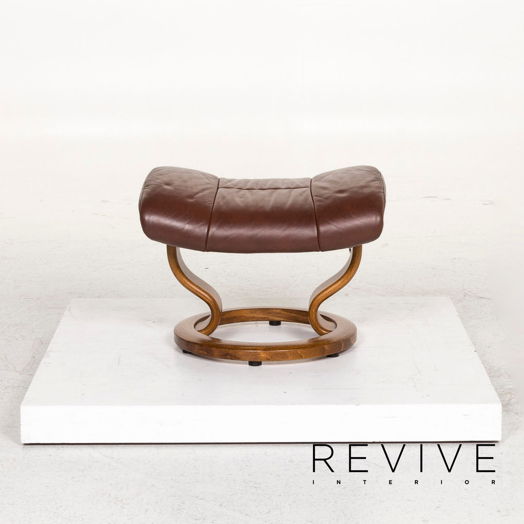 Stressless Kensington Leather Armchair incl. Footstool Brown #12718