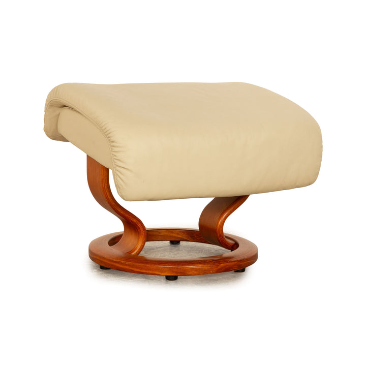 Tabouret en cuir Stressless crème