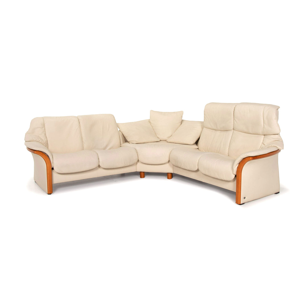Stressless Leather Sofa Cream Corner Sofa #13989