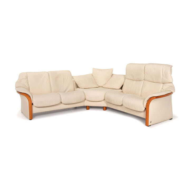 Stressless Leather Sofa Cream Corner Sofa #13989