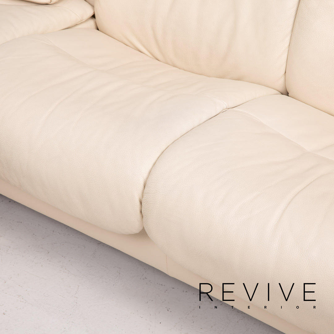 Stressless Leather Sofa Cream Corner Sofa #13989