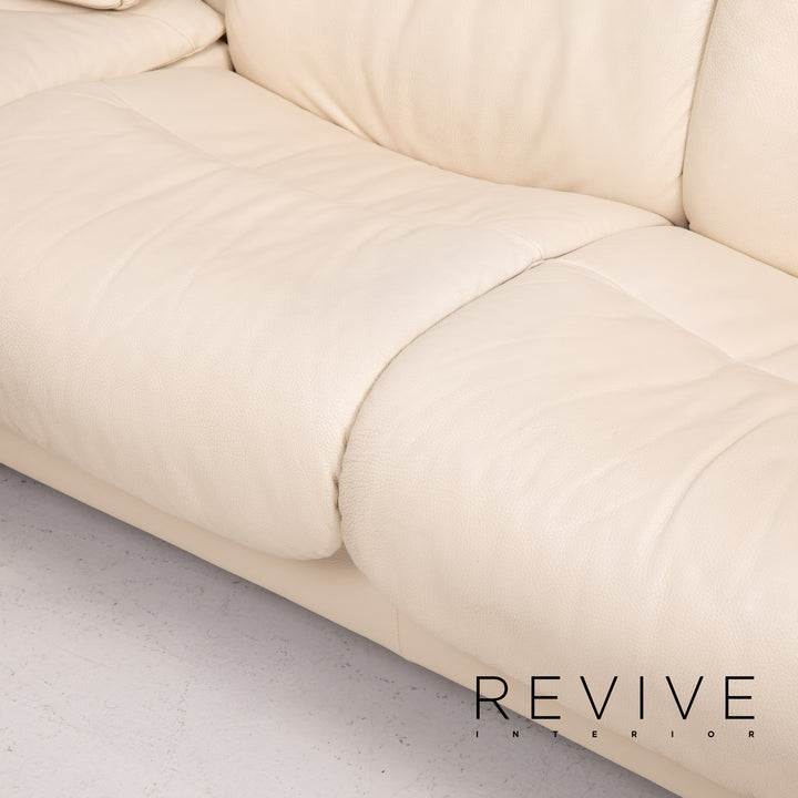 Stressless Leather Sofa Cream Corner Sofa #13989