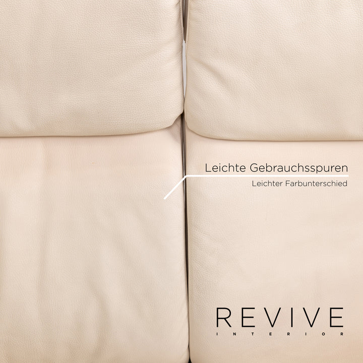 Stressless Leather Sofa Cream Corner Sofa #13989