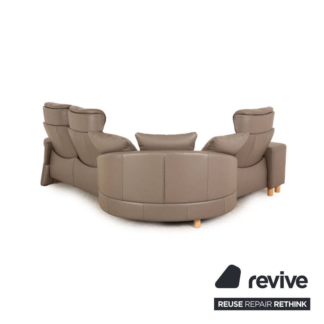 Stressless Legend Leder Ecksofa Grau manuelle Funktion