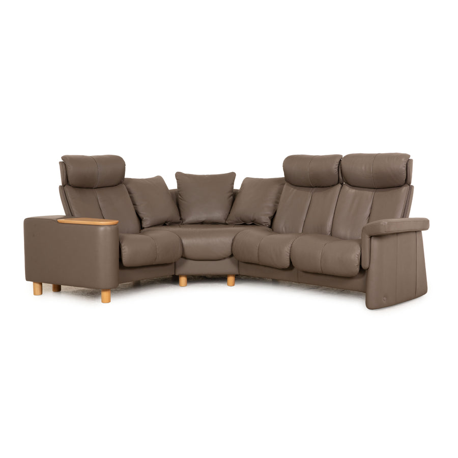 Stressless Legend Leder Ecksofa Grau manuelle Funktion