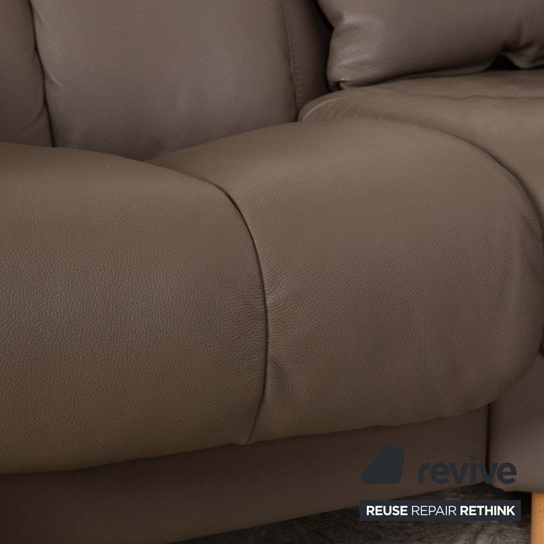 Stressless Legend Leder Ecksofa Grau manuelle Funktion