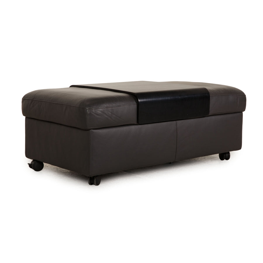 Stressless Legend Leather Stool Grey