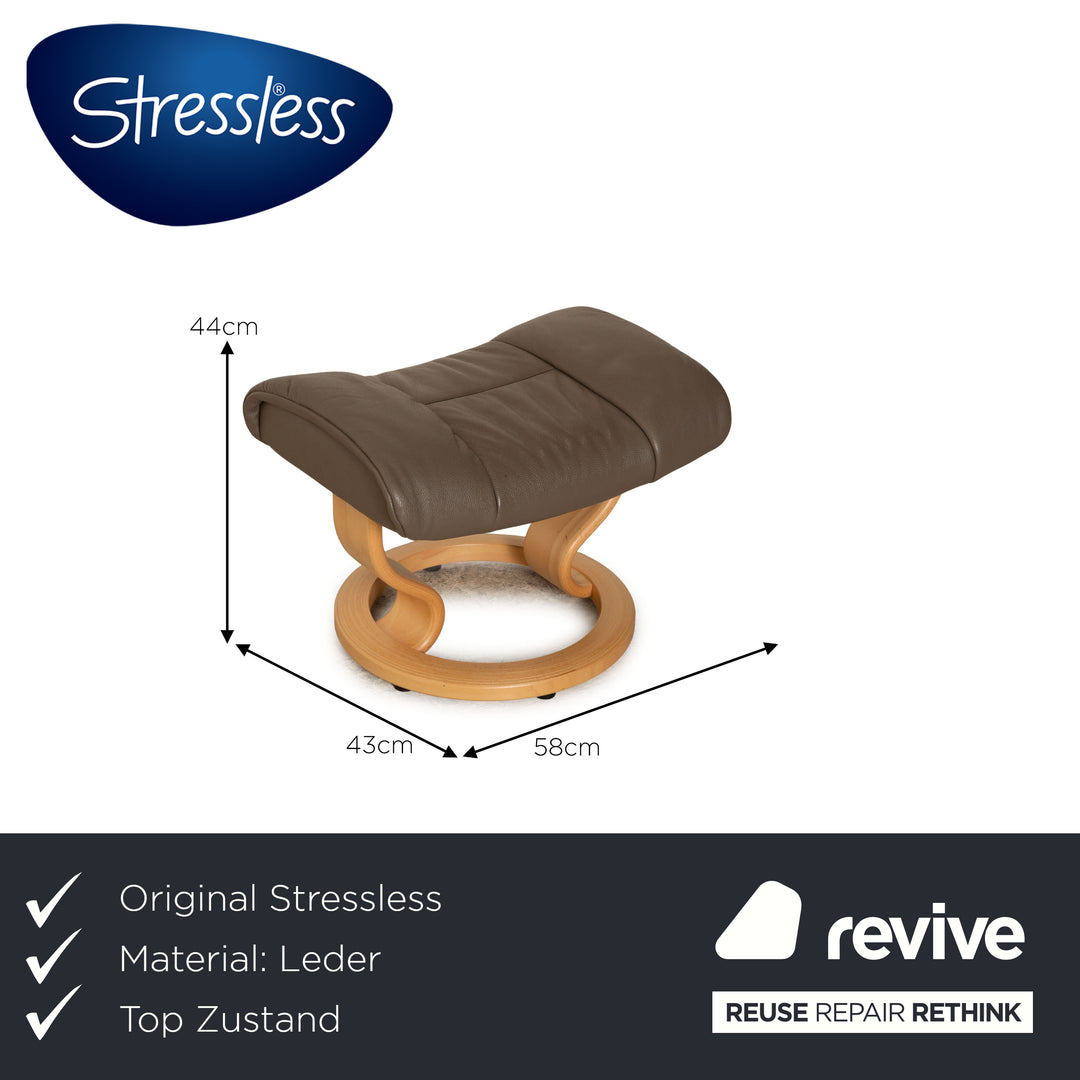 Stressless Legend Leder Hocker Grau