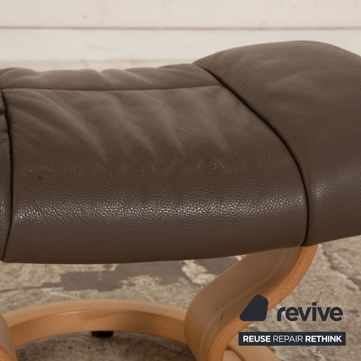 Stressless Legend Leder Hocker Grau