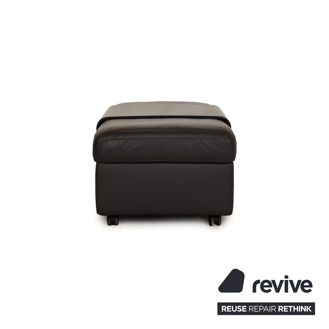 Stressless Legend Leather Stool Grey