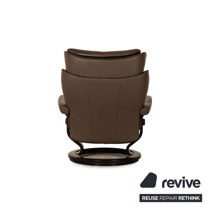 Stressless Magic Leder Sessel Braun Größe L inkl. Hocker