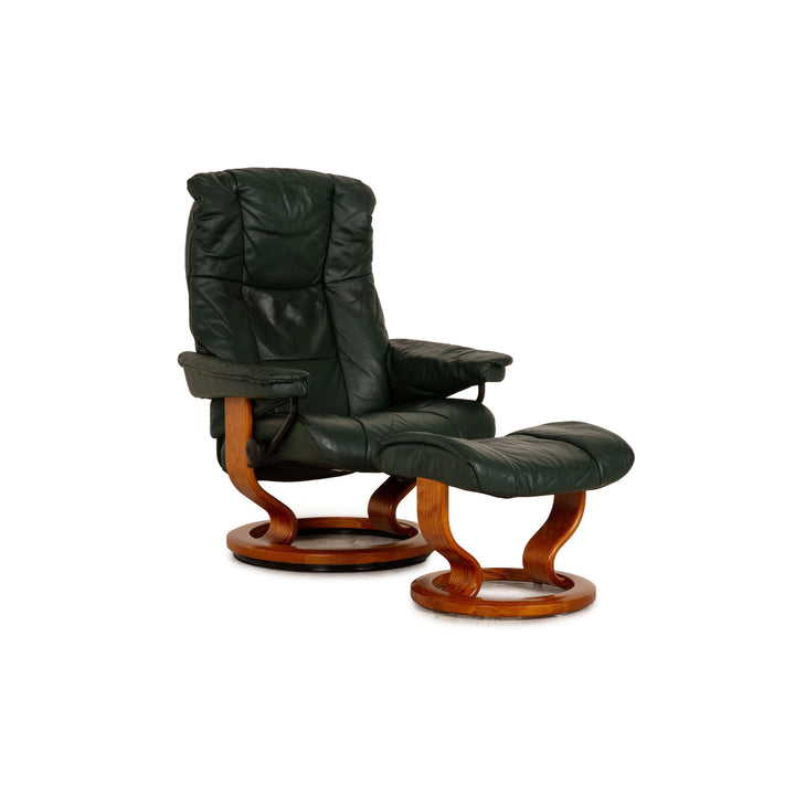 Stressless Mayfair Leder Sessel Grün Größe S inkl. Hocker