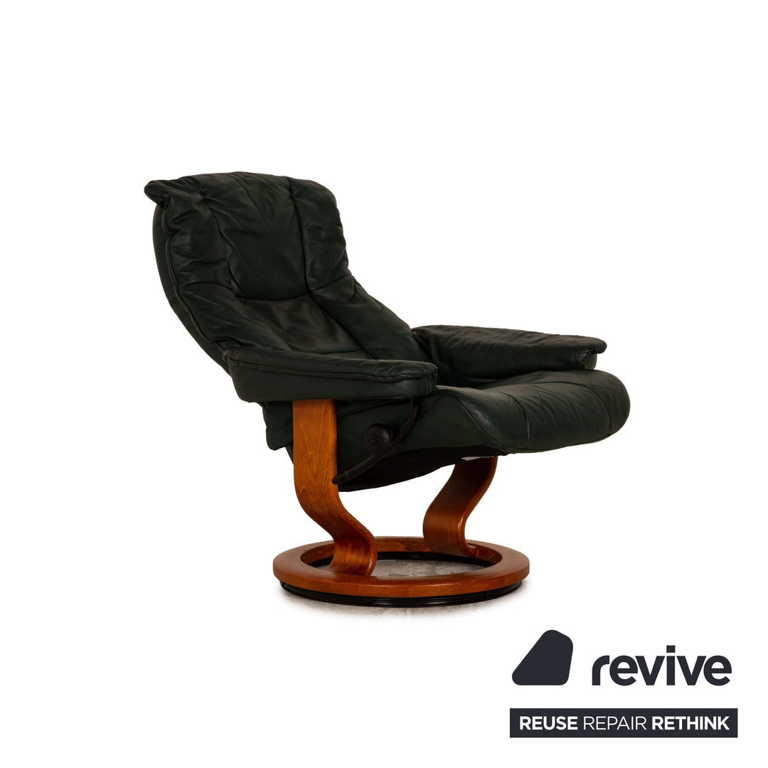 Stressless Mayfair Leder Sessel Grün Größe S inkl. Hocker