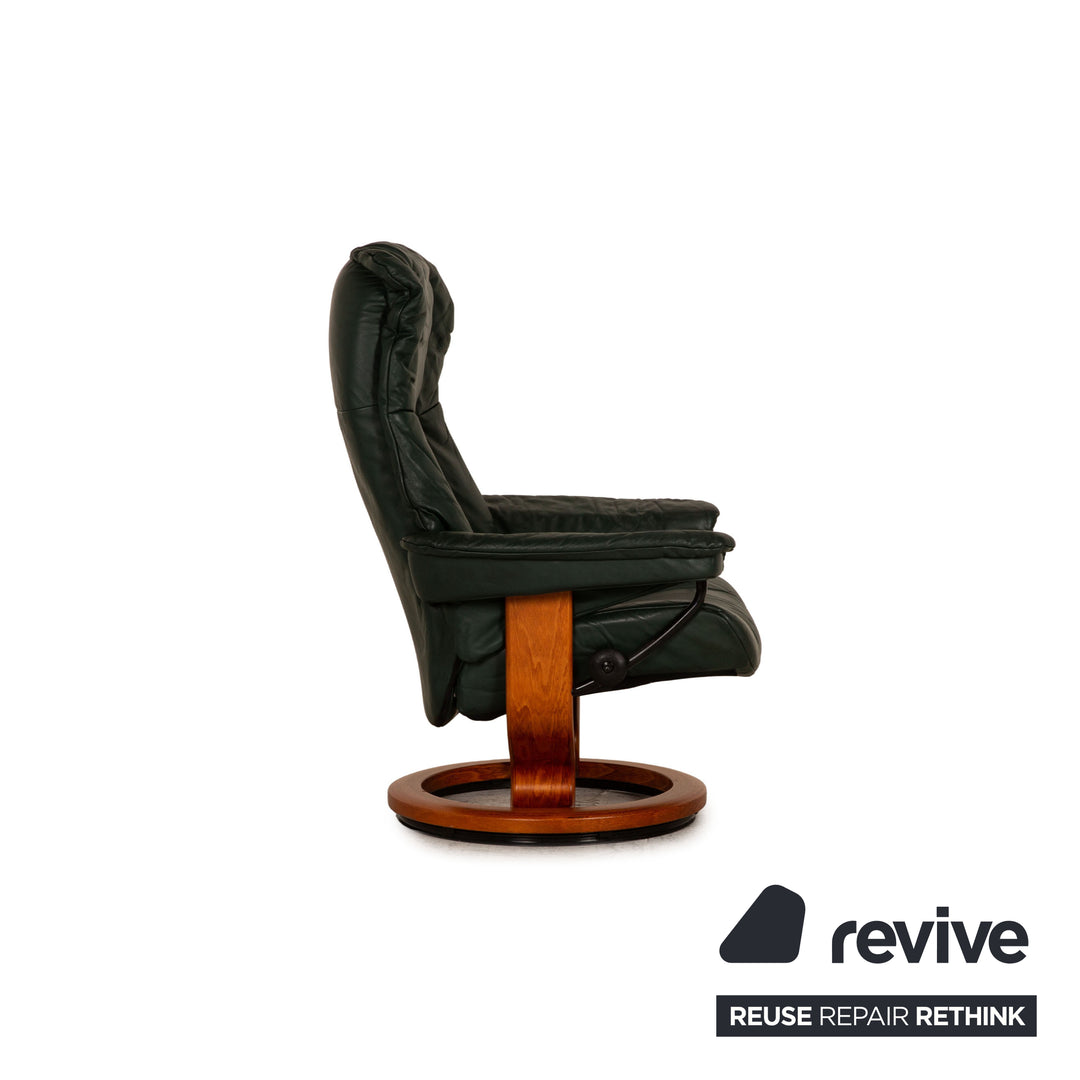 Stressless Mayfair Leder Sessel Grün Größe S inkl. Hocker