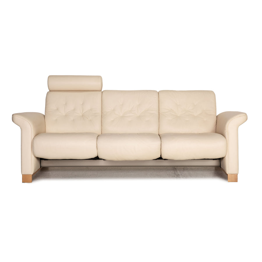 Stressless Metropolitan Canapé en cuir crème 3 places Fonction canapé Fonction détente