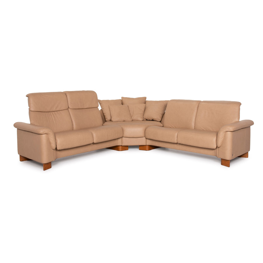 Canapé d'angle Stressless Paradise en cuir beige