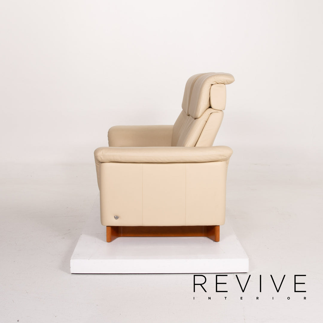 Stressless Paradise Leder Sofa Creme Zweisitzer Relaxfunktion #14425
