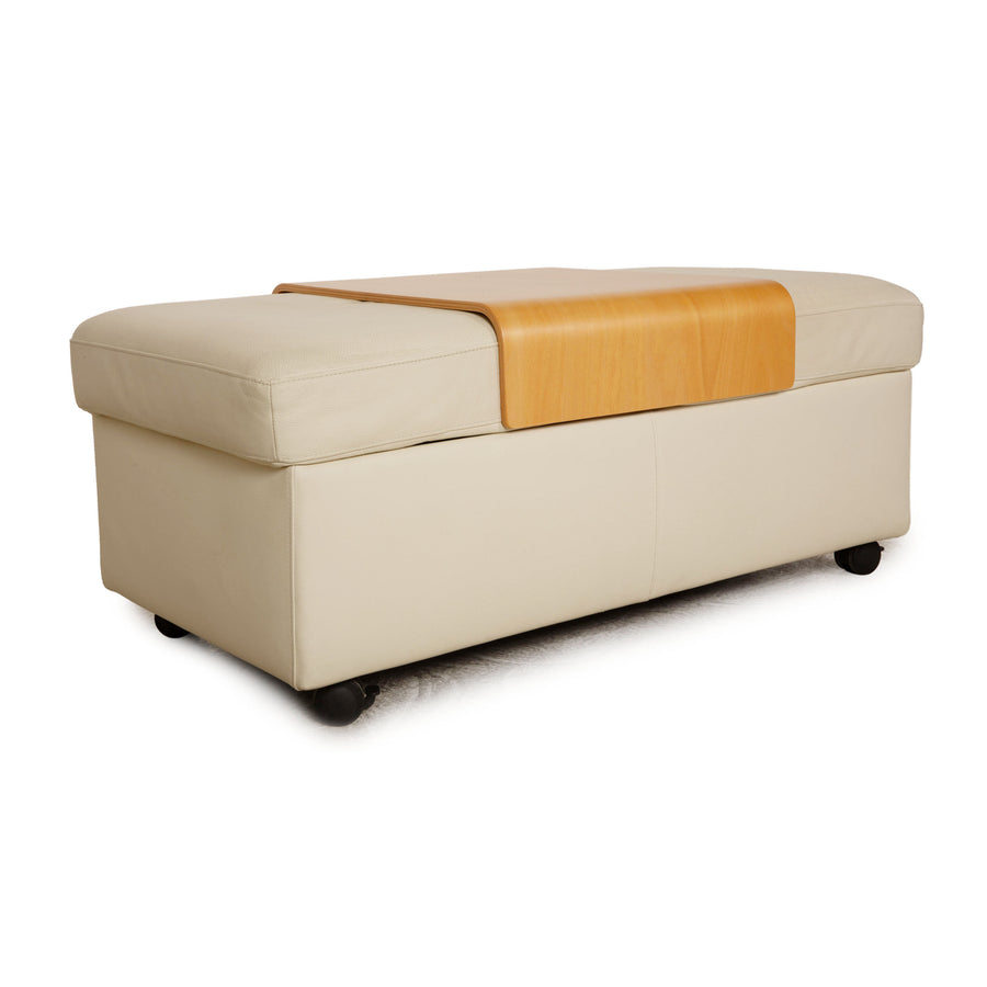Stressless Pegasus Leder Hocker Creme