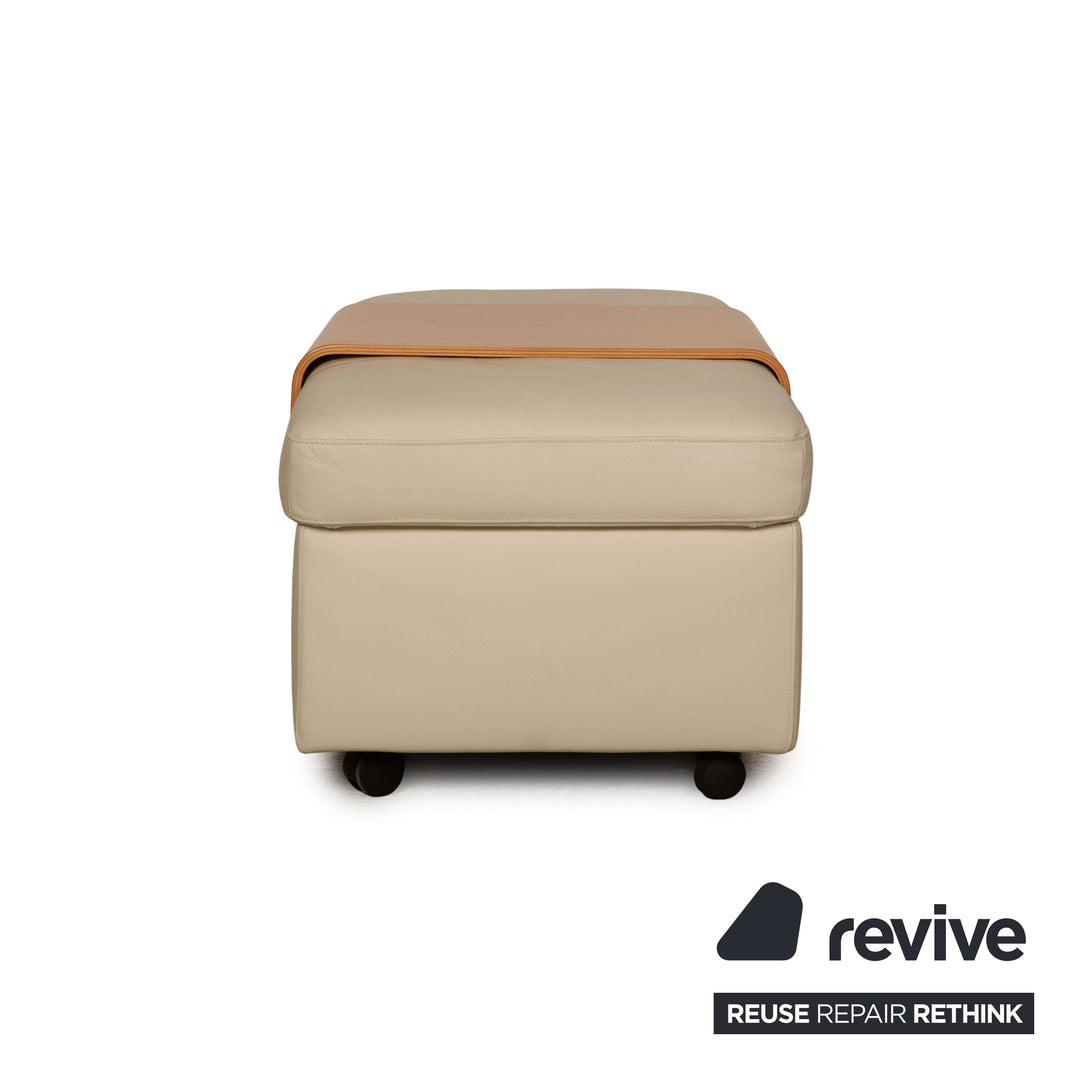Stressless Pegasus Leder Hocker Creme