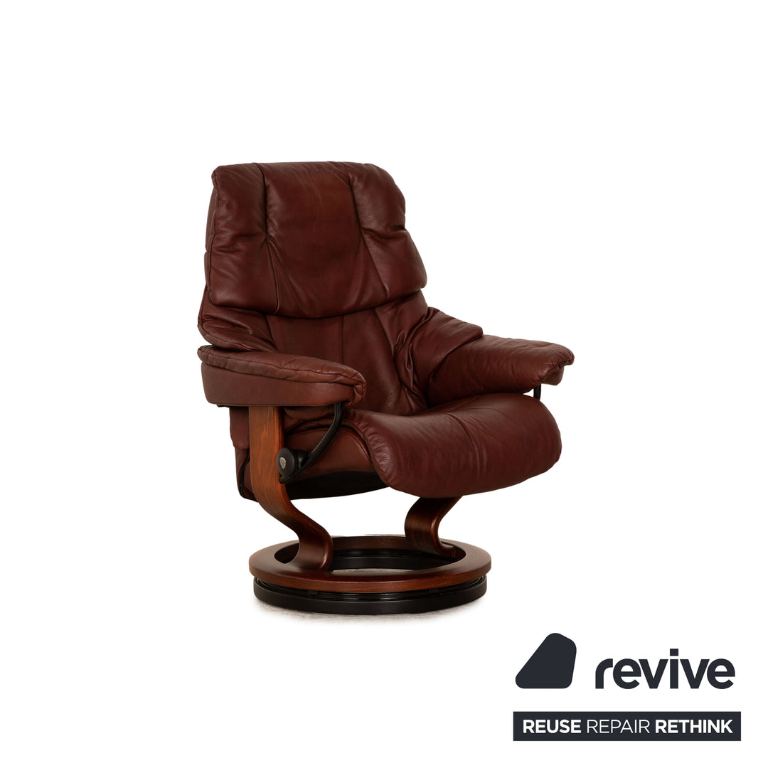 Stressless Reno Leder Sessel Braun inkl. Hocker