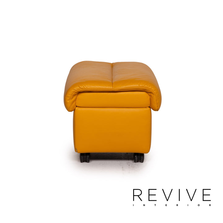 Stressless Soft Leather Stool Yellow