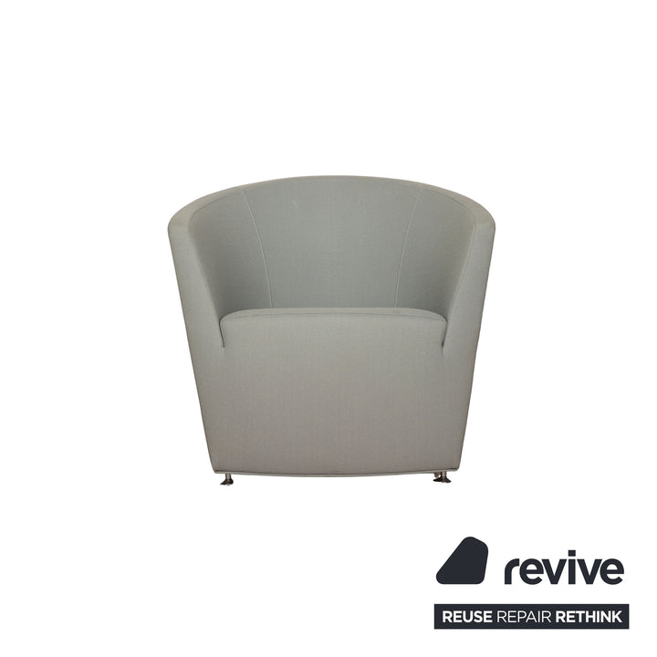 Tacchini Parantesi fabric armchair ice blue