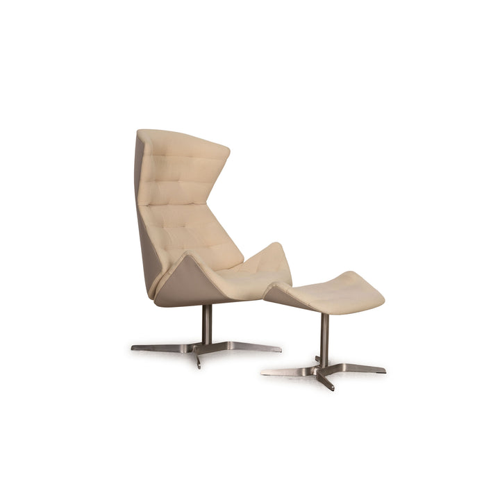 Thonet 808 Stoff Sessel Beige inkl. Hocker