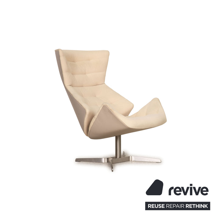 Thonet 808 Stoff Sessel Beige inkl. Hocker