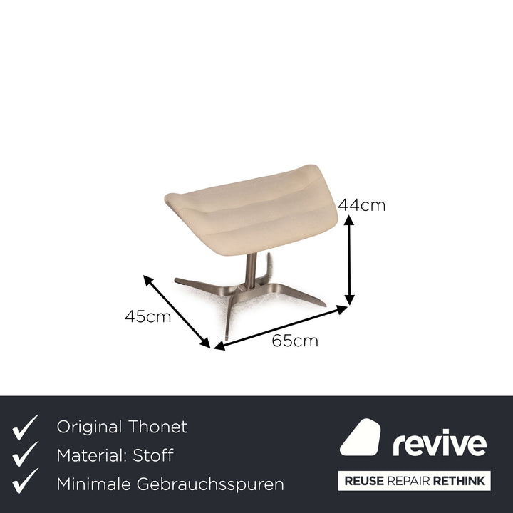 Thonet 808 Stoff Sessel Beige inkl. Hocker