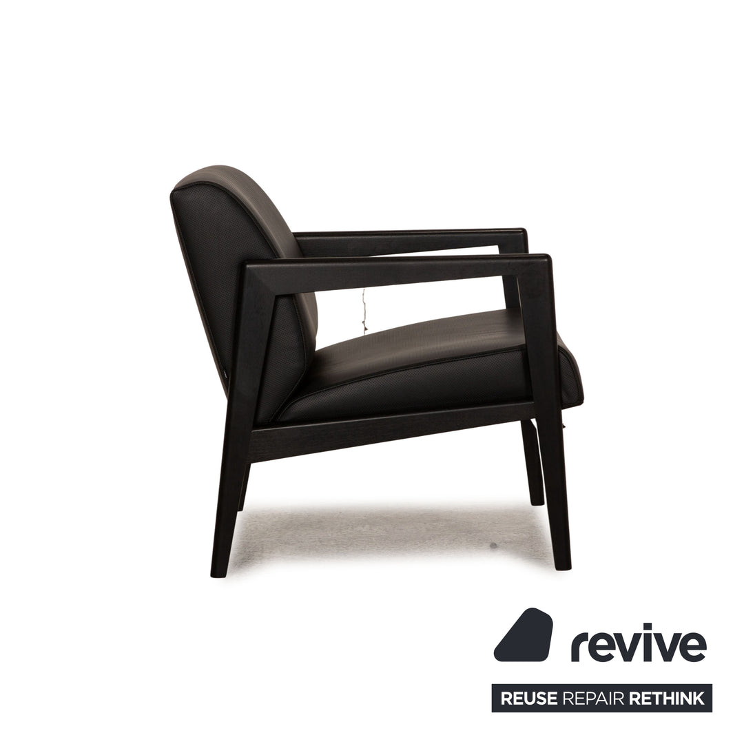 Thonet 860 F leather armchair anthracite