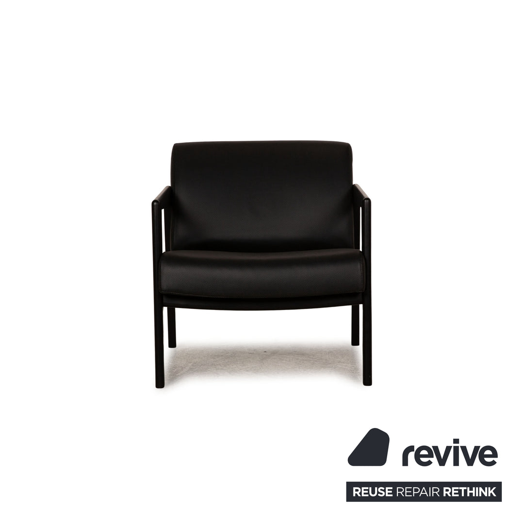 Thonet 860 F leather armchair anthracite