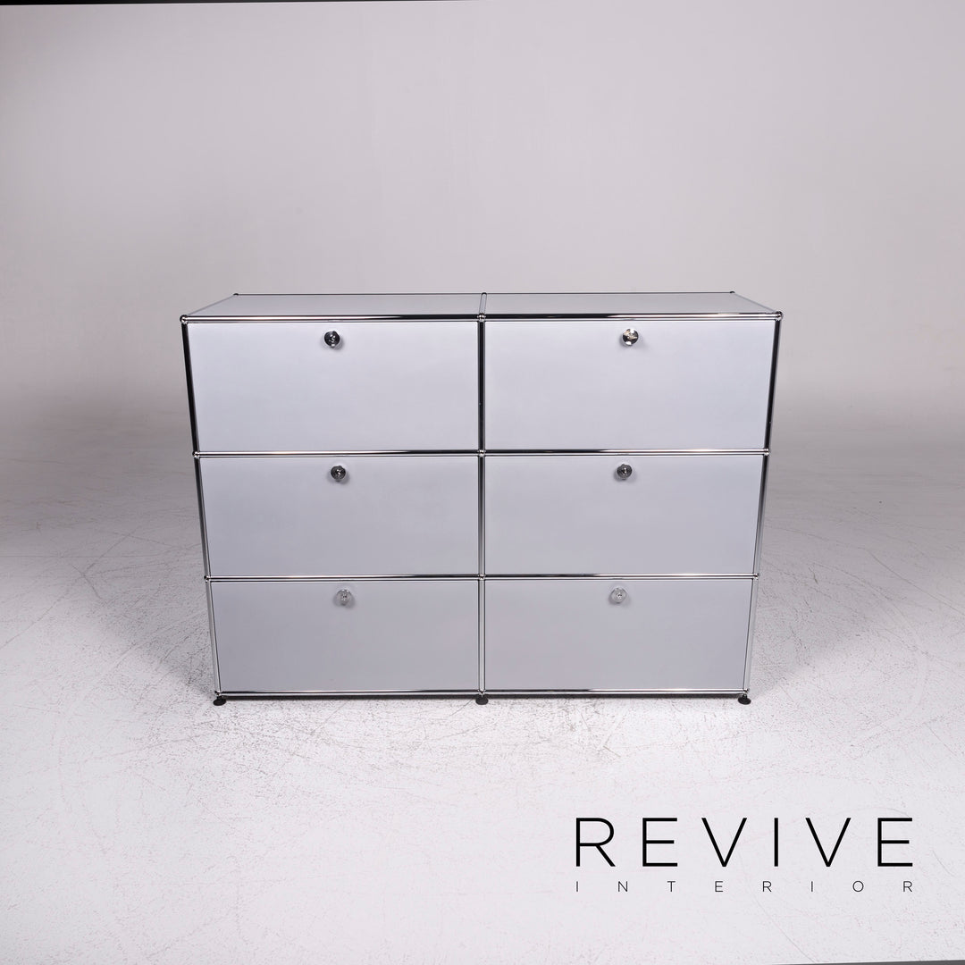 USM Haller Designer Metall Sideboard Grau Schubladen #9369